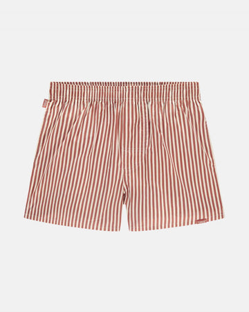 Pockies Terracotta White Striped Boxer Shorts – productfoto 1