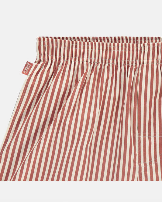 Pockies Terracotta White Striped Boxer Shorts – productfoto 2
