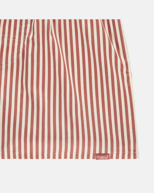 Pockies Terracotta White Striped Boxer Shorts – productfoto 3