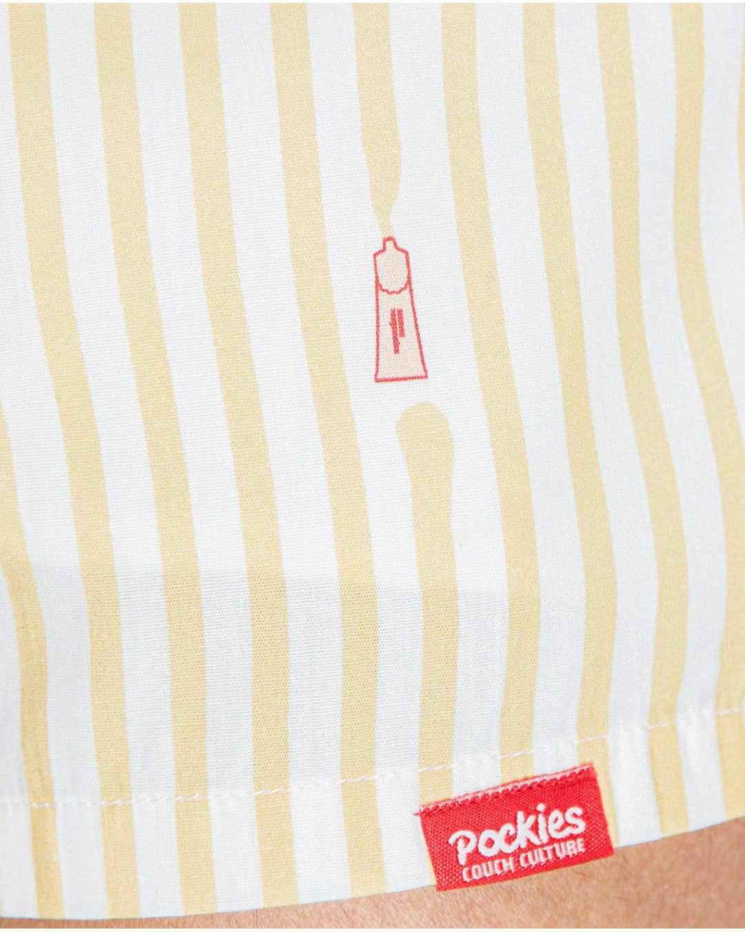 Pockies Yellow White Striped Boxer Shorts – productfoto 3