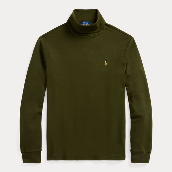 Polo Ralph Lauren Loden Soft Cotton Turtleneck Long Sleeve T-shirt – vooraanzicht