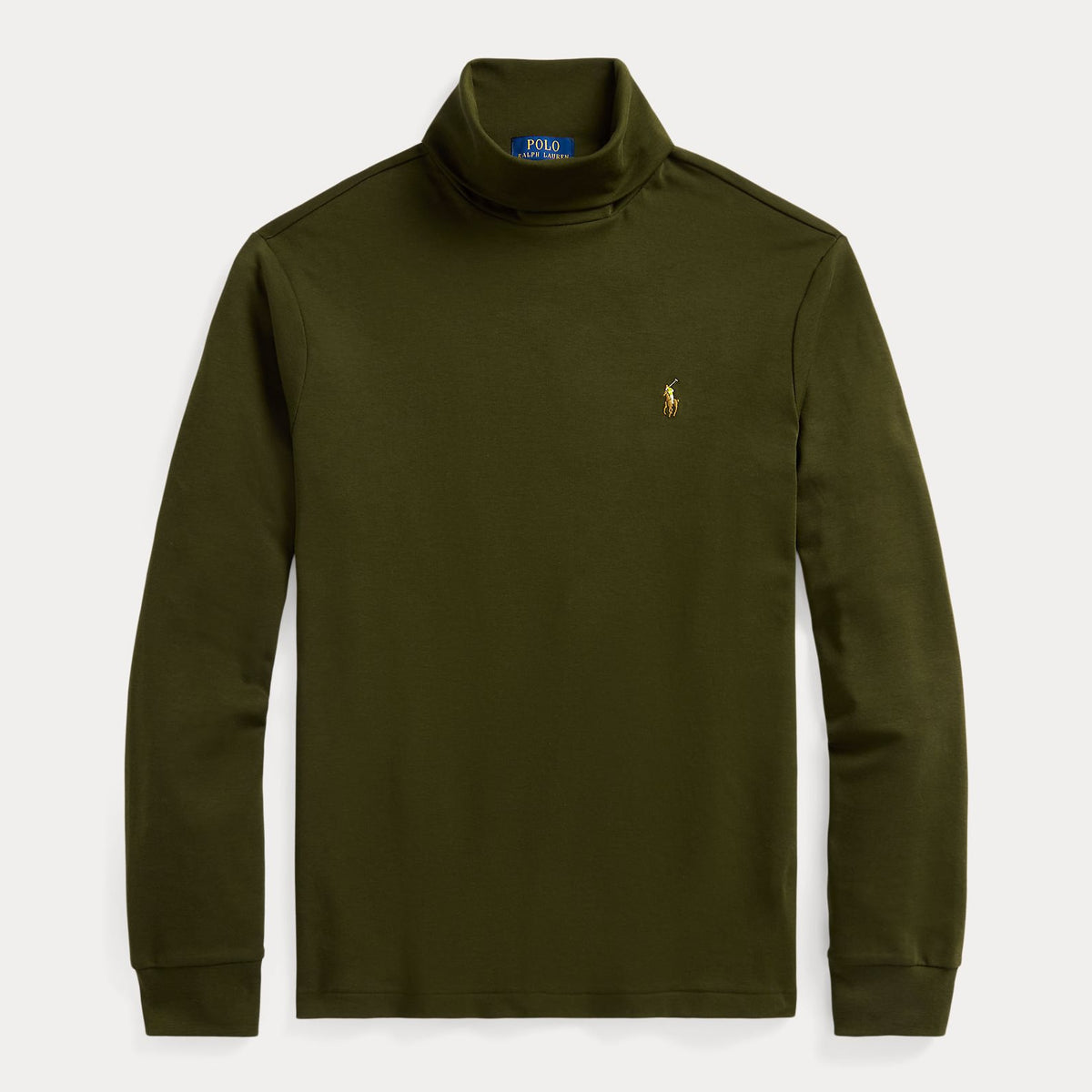 Polo Ralph Lauren Loden Soft Cotton Turtleneck Long Sleeve T-shirt – vooraanzicht