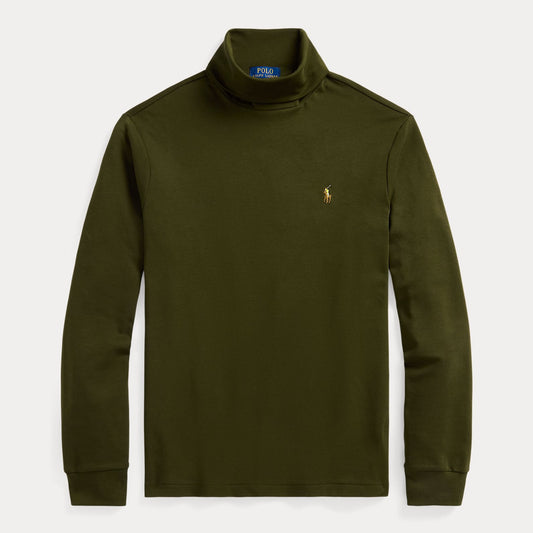 Polo Ralph Lauren Loden Soft Cotton Turtleneck Long Sleeve T-shirt – vooraanzicht