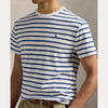 Polo Ralph Lauren White Old Royal Stripe Jersey Custom Slim Fit T-shirt – productbeeld 5