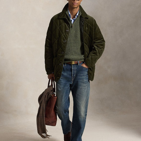 Polo Ralph Lauren Cotton-Wool Half-Zip Olive Shrub Heather – productbeeld 3