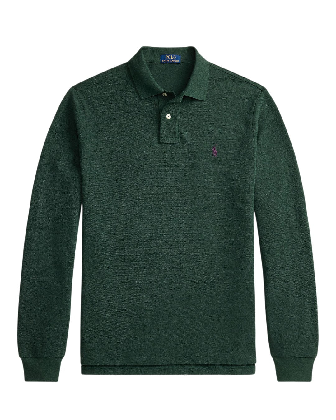 Polo Ralph Lauren Custom Slim Fit Mesh Polo Scotch Pine Heather – productbeeld 1