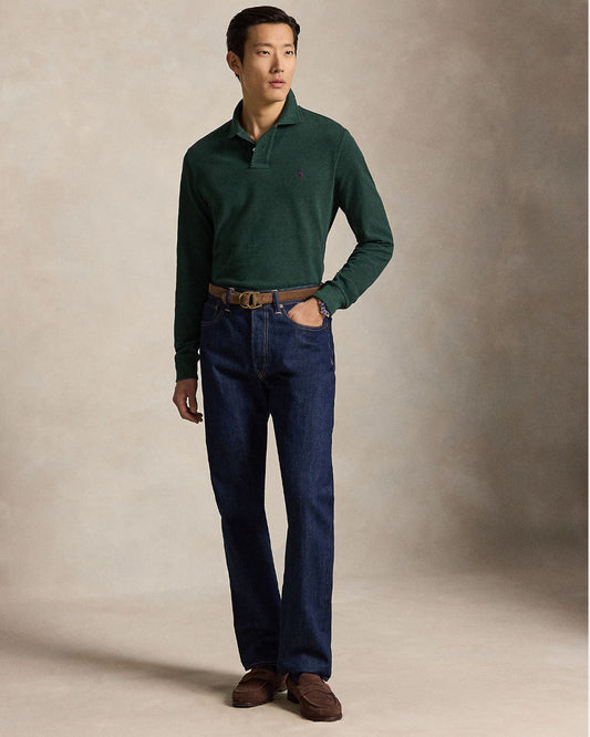 Polo Ralph Lauren Custom Slim Fit Mesh Polo Scotch Pine Heather – productbeeld 3