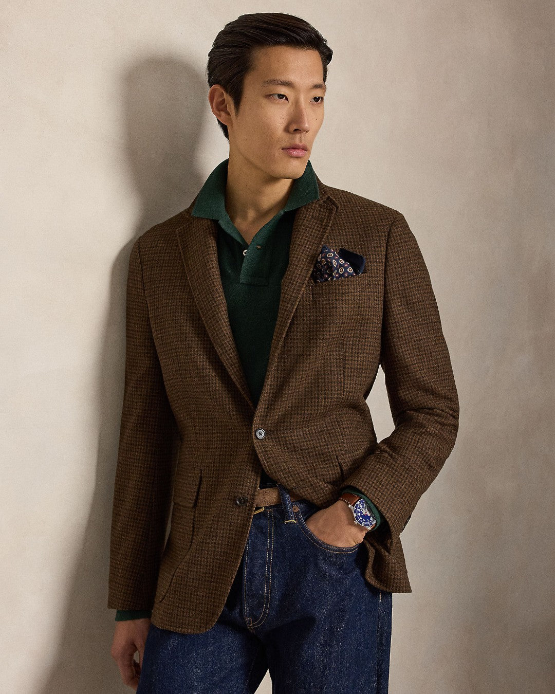 Polo Ralph Lauren Custom Slim Fit Mesh Polo Scotch Pine Heather – productbeeld 6