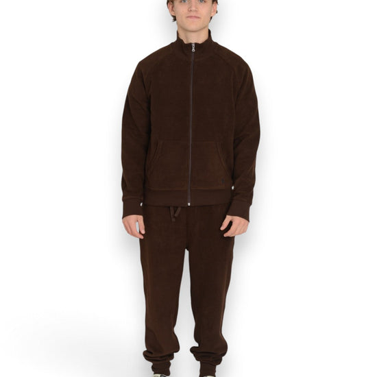Polo Ralph Lauren Fleece Full-Zip Sweater Brown – productbeeld 2