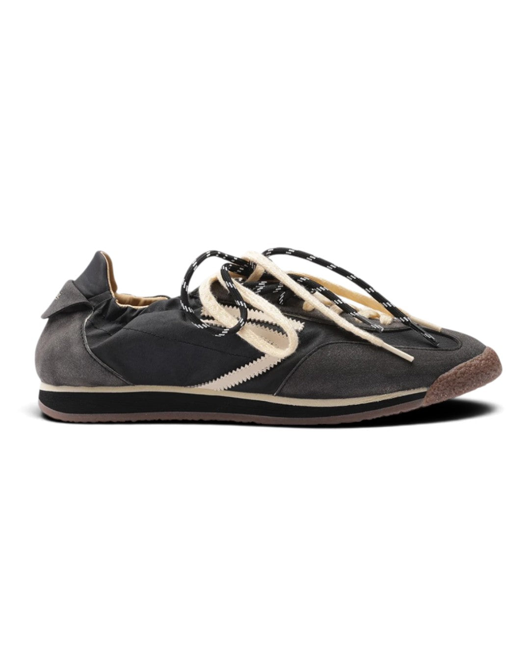 PURAAI Panther herensneaker Dirty Black - zijaanzicht