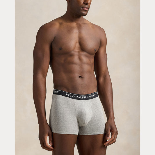 Ralph Lauren grijze trunks, gedragen vooraanzicht