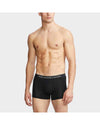 Ralph Lauren trunks in wit, zwart en grijs, zwart gedragen vooraanzicht