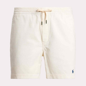 RALPH LAUREN Polo Prepster Corduroy Shorts Warm White – vooraanzicht