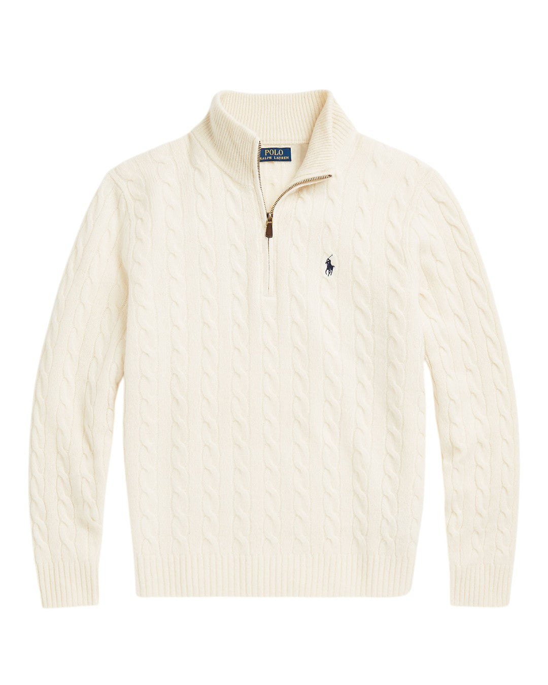 Ralph Lauren Cable-Knit Quarter-Zip Jumper Andover Cream productfoto 1