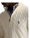 Ralph Lauren Cable-Knit Quarter-Zip Jumper Andover Cream productfoto 2