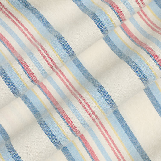Ralph Lauren Striped Chambray Camp Shirt Off White Red – productbeeld 3