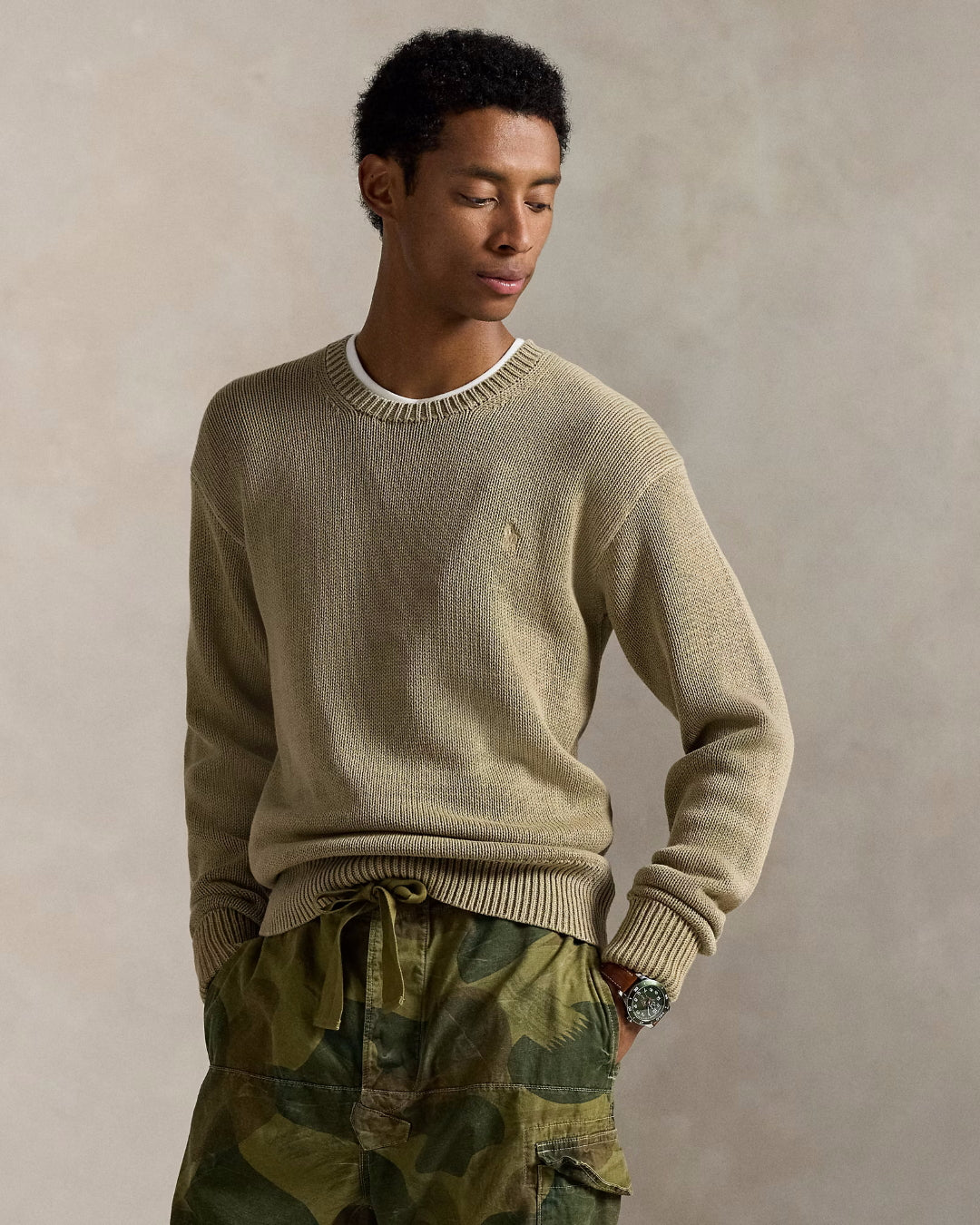 Ralph Lauren Cotton Pullover Surrey Tan – productbeeld 2