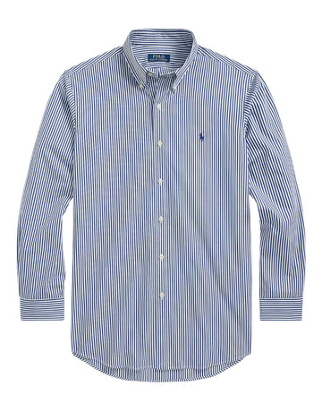 Ralph Lauren Bi-Stretch Poplin Hemd Navy White – productfoto 1 | Checkpoint Mol