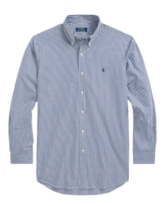 Ralph Lauren Bi-Stretch Poplin Hemd Navy White – productfoto 1 | Checkpoint Mol