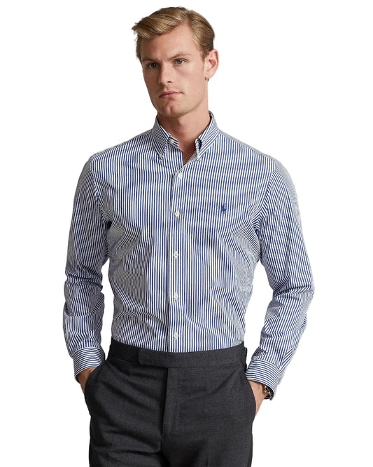 Ralph Lauren Bi-Stretch Poplin Hemd Navy White – productfoto 2 | Checkpoint Mol