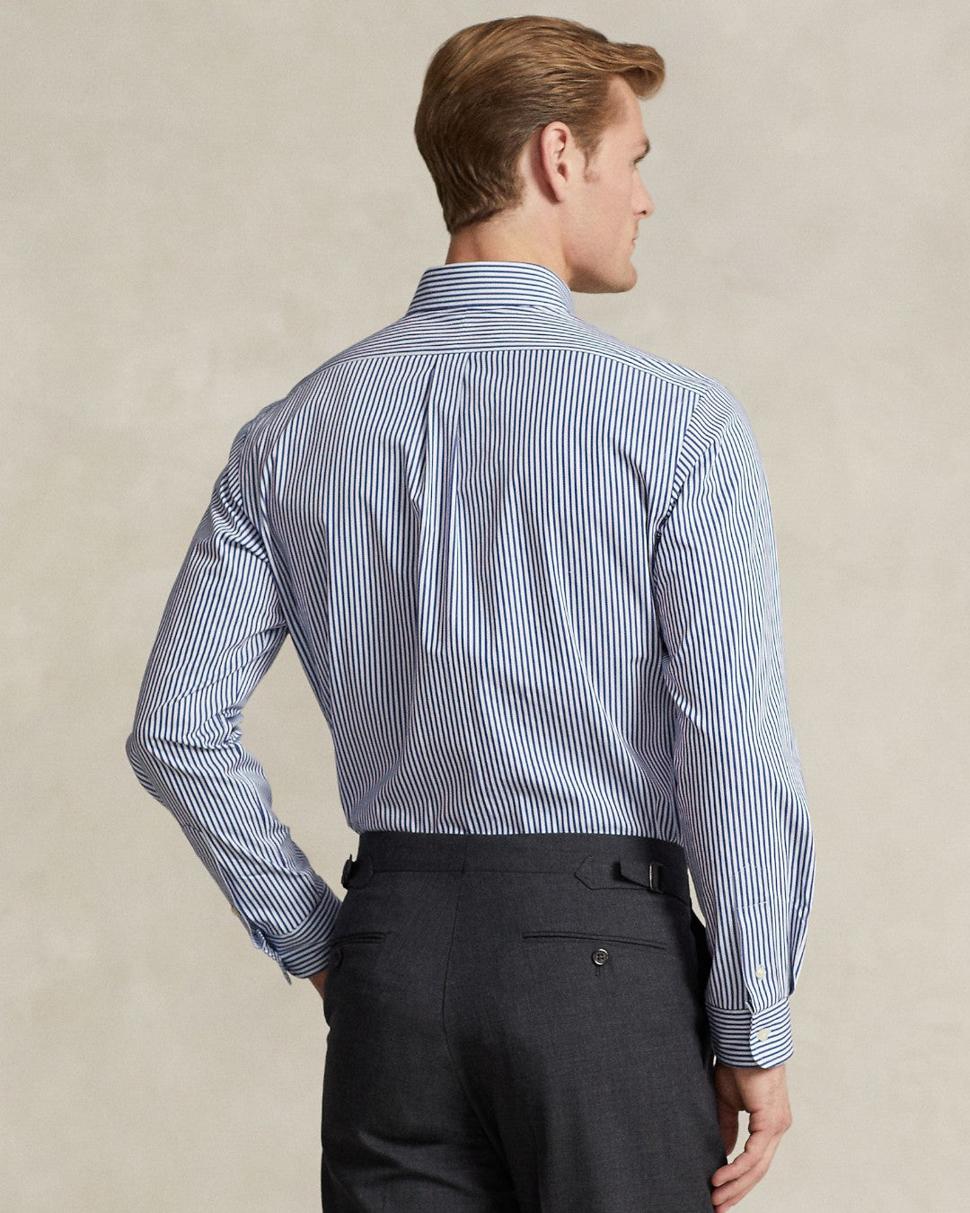 Ralph Lauren Bi-Stretch Poplin Hemd Navy White – productfoto 4 | Checkpoint Mol