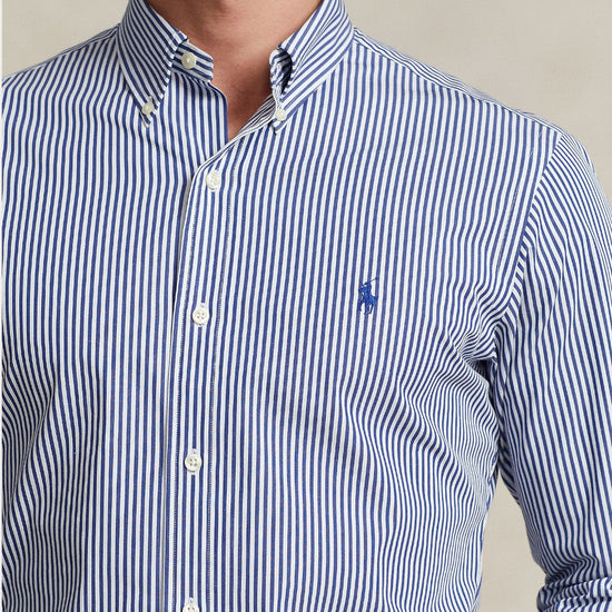 Ralph Lauren Bi-Stretch Poplin Hemd Navy White – productfoto 5 | Checkpoint Mol