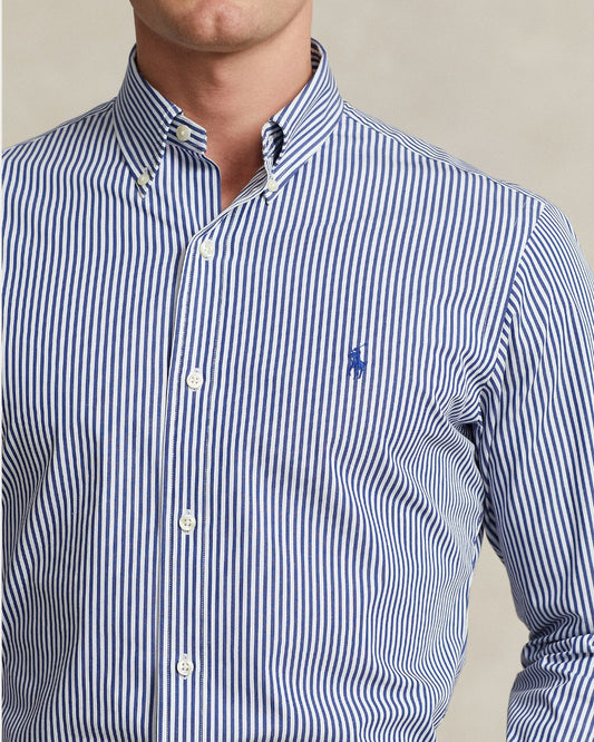 Ralph Lauren Bi-Stretch Poplin Hemd Navy White – productfoto 5 | Checkpoint Mol