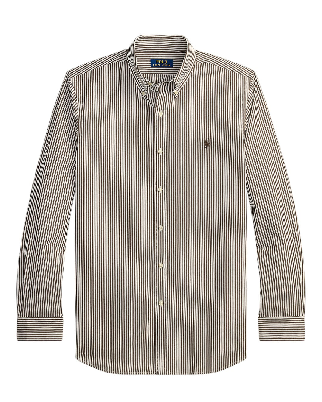 Ralph Lauren Bi-Stretch Poplin Hemd Nutmeg Brown White – productfoto 1 | Checkpoint Mol