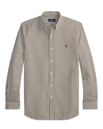 Ralph Lauren Bi-Stretch Poplin Hemd Nutmeg Brown White – productfoto 1 | Checkpoint Mol