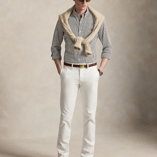 Ralph Lauren Bi-Stretch Poplin Hemd Nutmeg Brown White – productfoto 3 | Checkpoint Mol