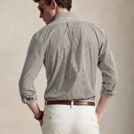 Ralph Lauren Bi-Stretch Poplin Hemd Nutmeg Brown White – productfoto 4 | Checkpoint Mol