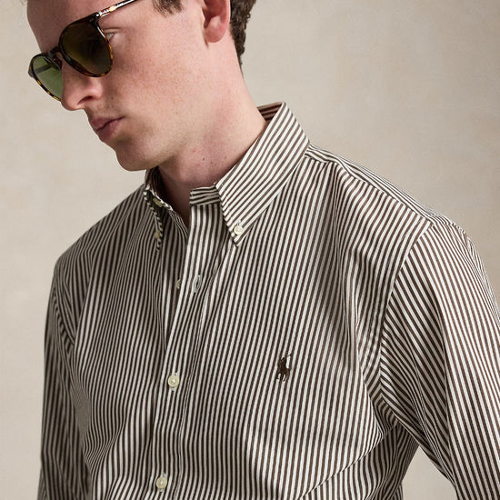 Ralph Lauren Bi-Stretch Poplin Hemd Nutmeg Brown White – productfoto 6 | Checkpoint Mol