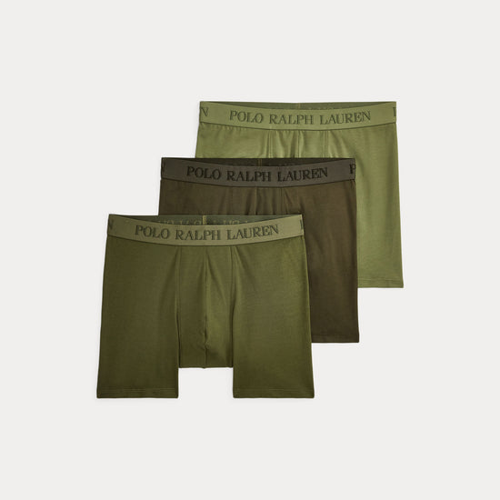 Ralph Lauren groene boxers met logotailleband, drie stuks overzicht