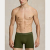 Ralph Lauren groene boxers met logotailleband, gedragen vooraanzicht