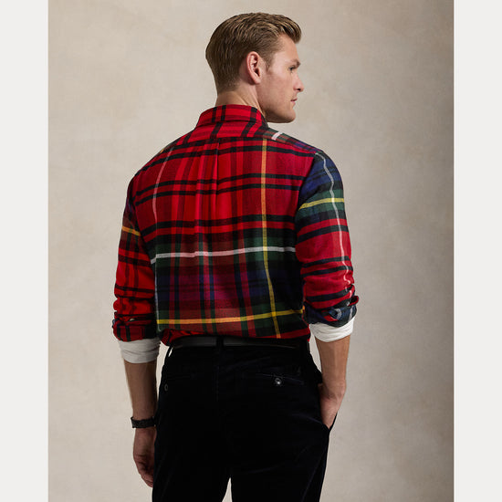 Ralph Lauren rood multicolour geruit hemd, gedragen achteraanzicht