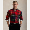 Ralph Lauren rood multicolour geruit hemd, gedragen vooraanzicht