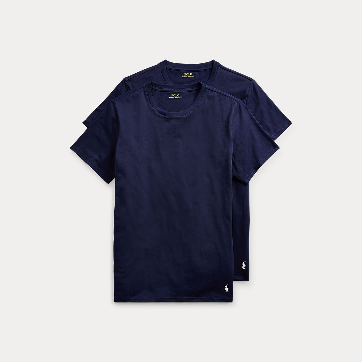 Ralph Lauren navy onderhemden met ronde hals, twee stuks overzicht