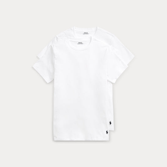 Ralph Lauren witte onderhemden met ronde hals, twee stuks overzicht