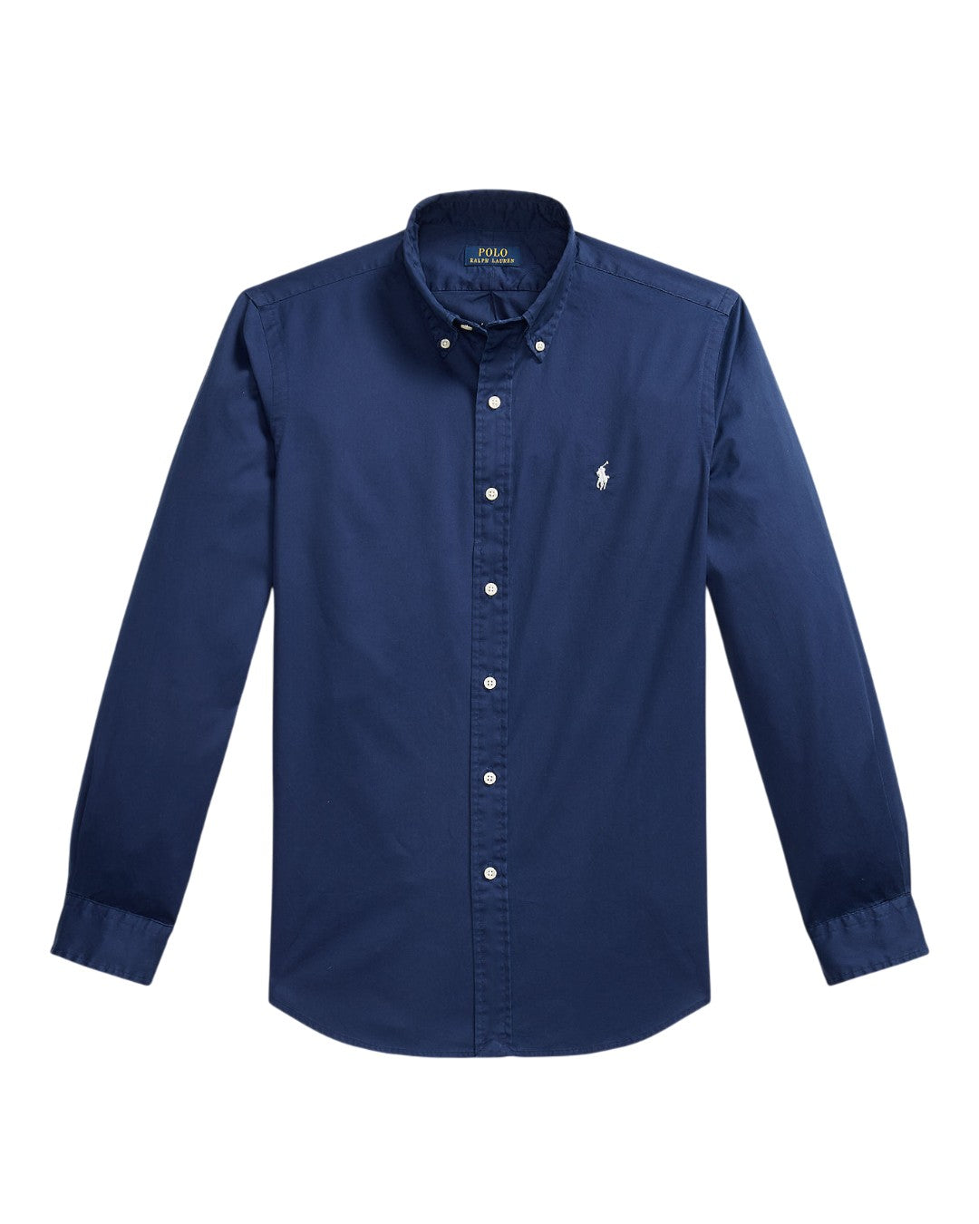 Ralph Lauren navy hemd met licht borstlogo, productfoto vooraanzicht