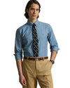 Ralph Lauren Custom Fit Chambray Hemd Blauw – productfoto 2 | Checkpoint Mol