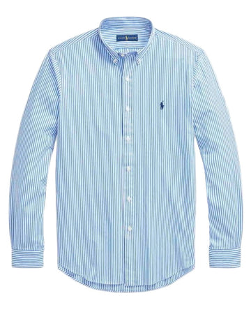 Ralph Lauren blauw-wit gestreept button-downhemd, productfoto vooraanzicht