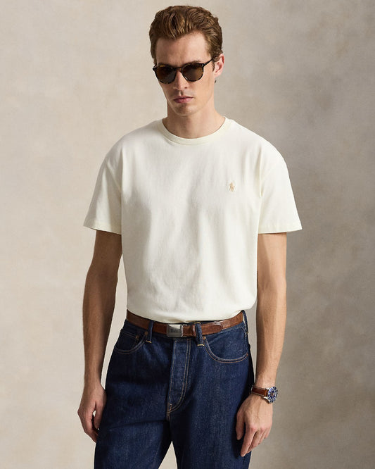 Ralph Lauren Custom Slim Fit Jersey T-Shirt Cream – productfoto 2 | Checkpoint Mol