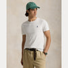 Ralph Lauren wit T-shirt met ronde hals en borstlogo, gedragen vooraanzicht
