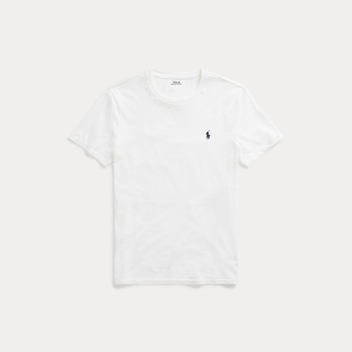 Ralph Lauren wit T-shirt met ronde hals en borstlogo, productfoto vooraanzicht