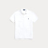 Ralph Lauren witte polo met donker borstlogo, productfoto vooraanzicht