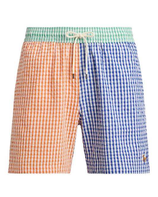 Ralph Lauren multicolour geruite zwemshort, productfoto vooraanzicht