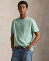 Ralph Lauren mintgroen T-shirt met licht borstlogo, gedragen vooraanzicht