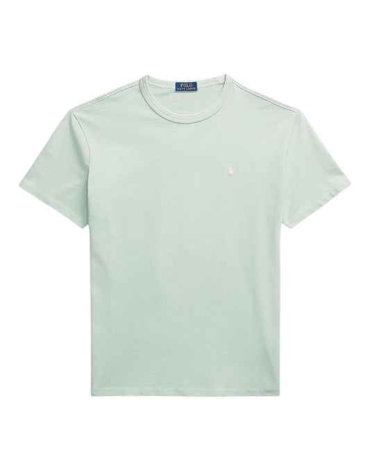 Ralph Lauren mintgroen T-shirt met licht borstlogo, productfoto vooraanzicht