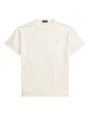 Ralph Lauren crèmekleurig T-shirt met borstlogo, productfoto vooraanzicht