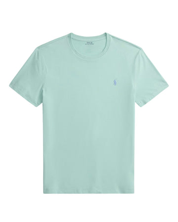 Ralph Lauren mintgroen T-shirt met blauw borstlogo, productfoto vooraanzicht